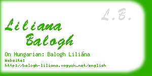 liliana balogh business card